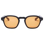 Lucius - Black with Citrus Orange Lens