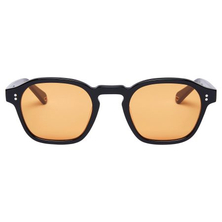 Lucius - Black with Citrus Orange Lens